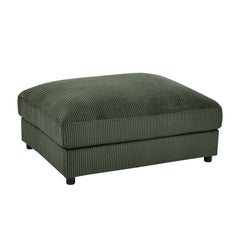 Corduroy Upholstered Rectangle Ottoman