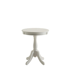 Prometheus White Finish Accent Table