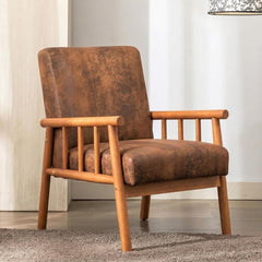 25'' Wide Classic Mid-Century Modern Arm Chair, Light Brown