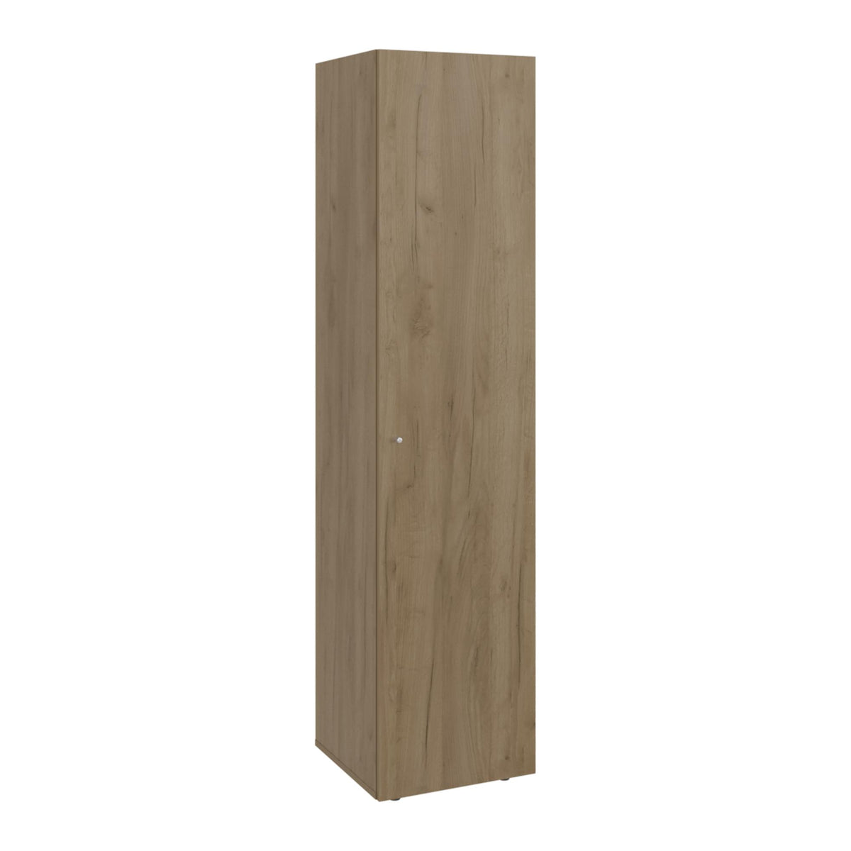 Home Linen Freestanding Tall Cabinet with Single Door and 4 Horizontal Storage Shelves, Cabinet for Bathroom, Bedroom or Laundry Room