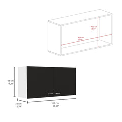 Pulsar Wall Cabinet, Two Shelves, Double Door