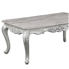 Olympus Traditional Style Coffee Table Made with wood in Silver Finish