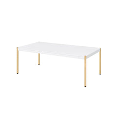 Archive White & Gold Finish Coffee Table