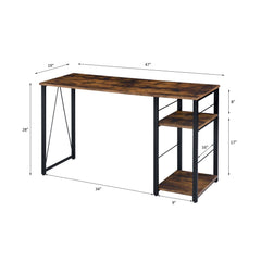 Hecuba Weathered Oak & Black Finish Writing Desk