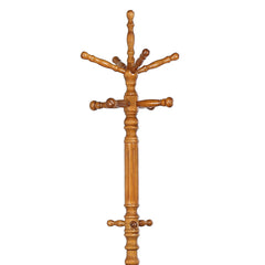 Apocalypse Golden Brown 11-Hook Freestanding Coat Rack with Hanger
