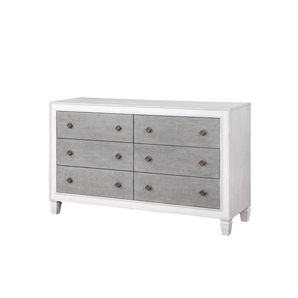 Sanctuary Rustic Gray & Weathered White Finish Dresser