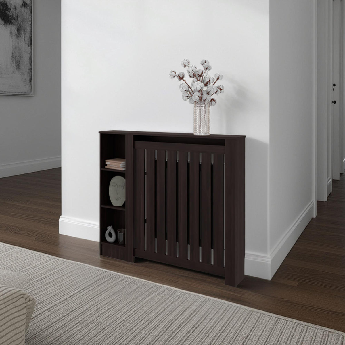 Camelot Cover Cabinet, 3 Shelves, Black Wengue
