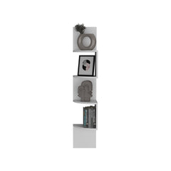 Theseus Corner Shelf, Modern Full-Wall Design with Multiple Shelving
