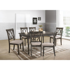Hades II Weathered Gray Finish 7 PCs Dining Room Set