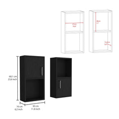 Nebula 2-Pc Wall-Mounted Bathroom Medicine Cabinet with Open and Closed Storage