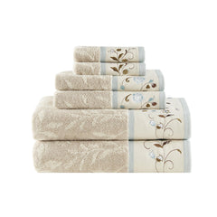 Lyric Cotton Jacquard 6 Piece Towel Set