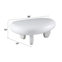 Valhalla White High Gloss End Table
