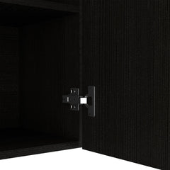 Wall Cabinet Ontario, Double Door, Black Wengue Finish