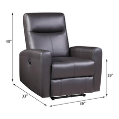 Nova Brown Top Grain Leather Match Power Motion Recliner