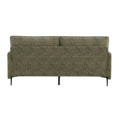 Armageddon Green Fabric Sofa w/2 Pillows (Compressed Cushion)