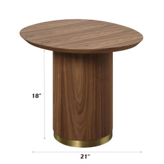Polyxena Walnut Finish End Table