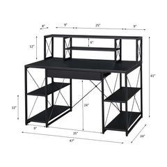 Olympus All Purpose Black Finish Writing Desk