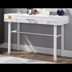 Odysseus White Finish Vanity Desk