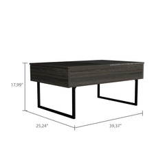Helen Lift Top Coffee, Two Legs, One Drawer -Espresso / Onyx