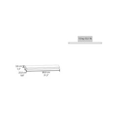Hercules 31.5" Wide Floating Shelves Set Of 2, Shelves For Wall Decor For Bedroom, Bathroom Storage Shelves, Book Shelves For Living Room