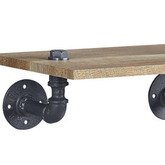 Agamemnon Oak & Sandy Black Finish Wall Rack