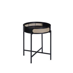 Lyra Black Finish End Table