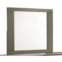 Perseus Modern Style Mirror Made with Wood in Beige & Brown