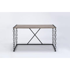 Olympus Rustic Oak & Antique Black Finish Writing Desk
