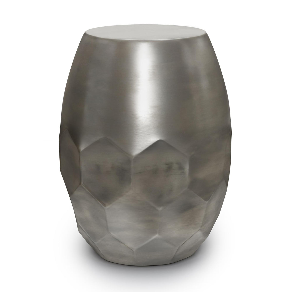 Menelaus 16 inch Wide Metal Accent Table in Antique Silver