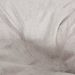 Supernova 5 Foot Two color Fabric and Faux Leather Rounded Bean Bag, Light Grey and Coffee Brown