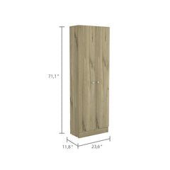 Valhalla Cabinet, Double Door, Five Shelves -Light Oak / Black
