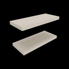 Floating Shelves, White Washed Oak, 2 Shelves, 1.50" H