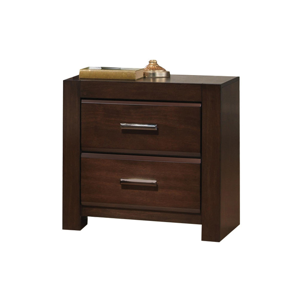 Priam Walnut Finish Nightstand