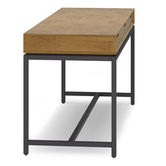 Sanctuary - Mid Century Wide Desk - Medium Saddle Brown