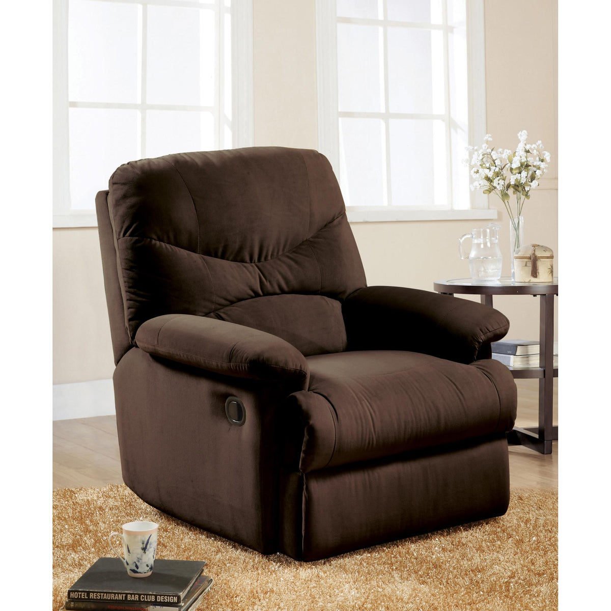 Valhalla Chocolate Microfiber Motion Glider Recliner