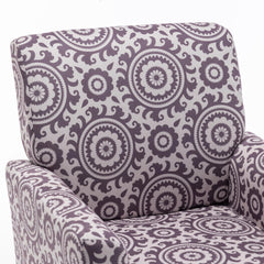 Haven Polyester Blend Armchair, Solid Birch Wood Frame with Brown Tapered Legs, Foam Padded Accent Chair with Trim Detail for Living Room Office