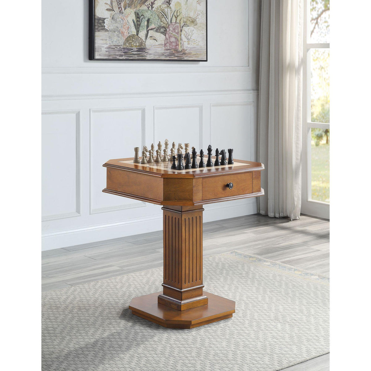 Cassandra Walnut Finish Game Table