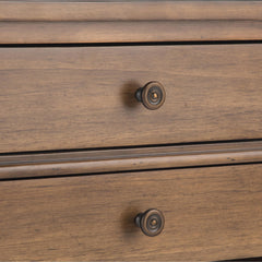 Aegisthus 24 inch Wide Solid Wood Bedside Table in Rustic Natural Aged Brown