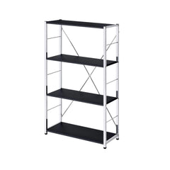 Avalon Black & Chrome Finish Bookshelf