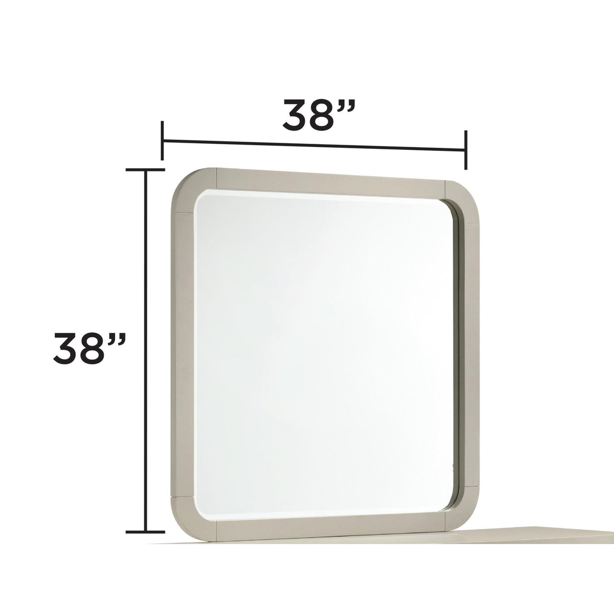 Lyric Elegant Beige Framed Mirror made with wood(Includes Only Mirror)