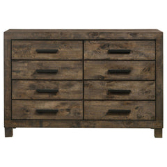 Sonata Rustic Golden Brown 8-drawer Dresser