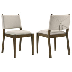 Saga Brown Upholstered Dining Side Chair (Set of 2)