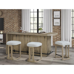 English Knotty Oak Counter Height Bar