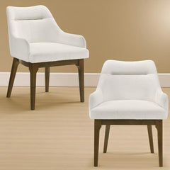 Hephaestus Chenille & Vintage Oak Side Chair (Set of 2)