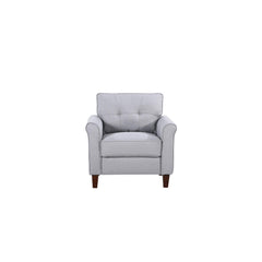 Light Grey Accent Chair, Arm Chair, Upholstered Single Sofa Chair for Living Room Bedroom