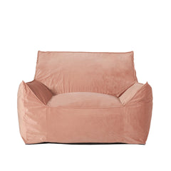 Galaxy Velveteen Bean Bag Chair with Armrests, Pink