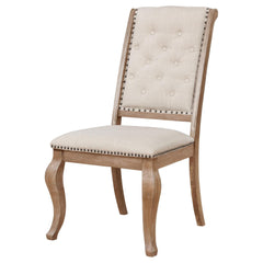 Electra and Barley Brown Tufted Back Dining Chair (Set of 2)
