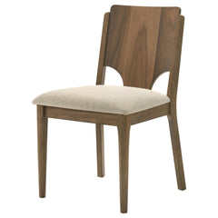 Achilles Walnut Upholstered Dining Side Chair (Set of 2)