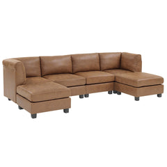 Faux Leather Modular Sectional