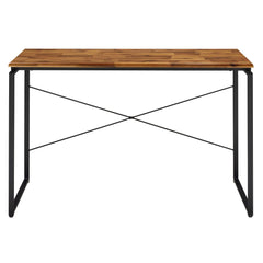 Perseus and Black Writing Desk with Metal Sled Base